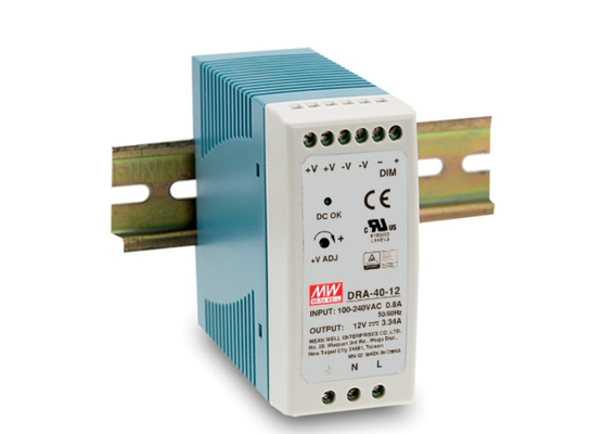 O trilho do ruído de DRA Series 40W 12V montou a fonte de alimentação DRA-40 DRA-60