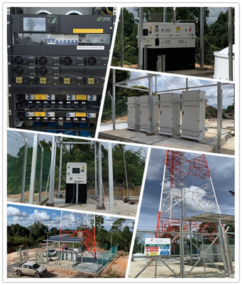 Sistema híbrido de telecomunicações de 16 kW 24 kW com MPPT e módulo solar Eltek marca 241119.650 241115.650
