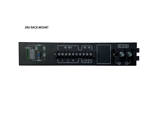 Carregador 3Kva 19"2U Montador de rack Carregador incorporado Inverter off-grid com proteção contra sobrecarga curta