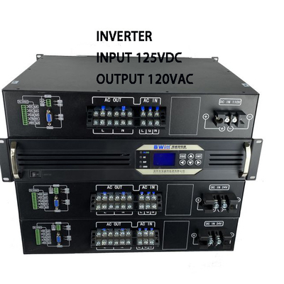 DC para AC Inversores de montagem de rack de 19 polegadas Dc 125v a 120v 3kva 2400w Inversor de onda senoidal pura