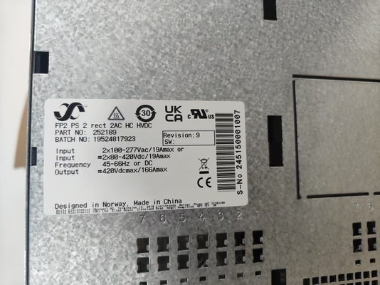 Eltek Power Rack 252189 FP2 PS 2 Rect 2AC HC HVDC Power Shelf para Flatpack2 24/1800HE P/N 252189