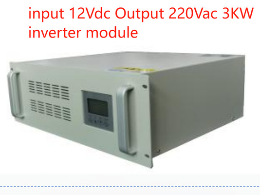 Inversor AC DC 19 polegadas 4RU Tipo de rack Entrada 12Vdc para saída 220Vac Modulo de inversor 3kw personalizado