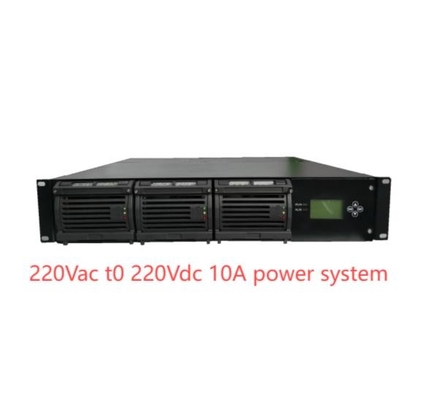 Sistema de retificador modular de 19 polegadas 220Vac a 220Vdc 10A Sistema de alimentação de corrente contínua incorporado