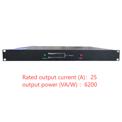 Comutador de transferência estática de relevo monofásico STS de comutação dupla de 220V com uma faixa de corrente STS25S / STS25D 25A para energia AC de canal duplo