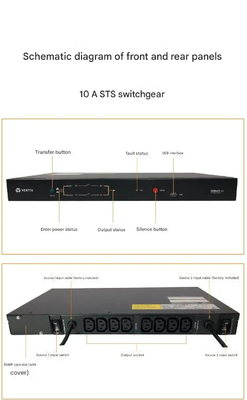 STS 10AUF-LTS10-1P Fornecimento de energia automático de comutação com capacidade de sobrecarga