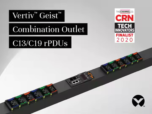 Vertiv Geist GU1 Smart Monitoring PDU Tipo 16A/32A Carga Adaptável Rack Power Com Portas Duplas C13/C19 Profissional para Data Centers