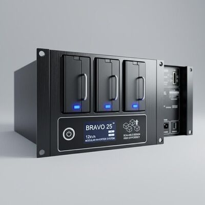 Sistema Inversor Modular BRAVO 25 12kVA com Design Escalável e Alta Eficiência para Necessidades de Energia Crítica