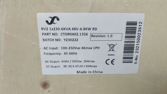 Eltek 4kw 230v Sistema de alimentação CC CTOR0201.001 Rectificador autônomo com integração para Telecom