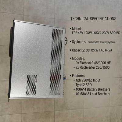 Eltek Rectiverter Power System 12KW DC 6KVA AC Smartpack2 Controle táctil