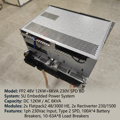 Eltek Rectiverter Power System 12KW DC 6KVA AC Smartpack2 Controle táctil