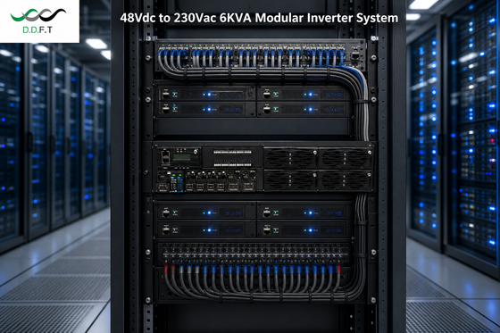 Sistema inversor modular 6KVA de alta confiabilidade - onda senoidal pura de 48Vdc a 220Vac para telecomunicações