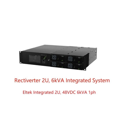 O sistema de energia 48Vdc de 8KW 230Vac 4KW 115Vac Rectiverter integrou 2U 6kVA 1ph (CIOR0402.XXX)