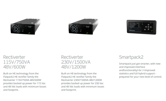 Sistema de energia 120kW evolutivo das telecomunicações de Rectiverter Eltek 230/400VAC sistema grande de 3 fases