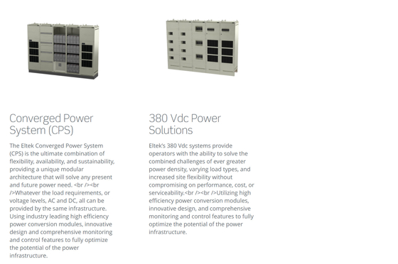 As telecomunicações de Eltek Flatpack2 o sistema de energia DCDC 380/48 3000 ELA 36KW 72KW