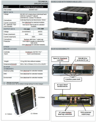 Sistema de energia M204EP.000 de Flatpack da emergência do UL Eltek FP2 do CE