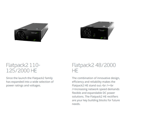 Sistema de energia de IBF Flatpack com retificadores FP2