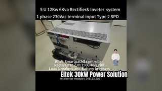 Eltek AC&DC Rectiverter System 5U Altura Máxima 12KW Capacidade DC Capacidade 6KVA AC